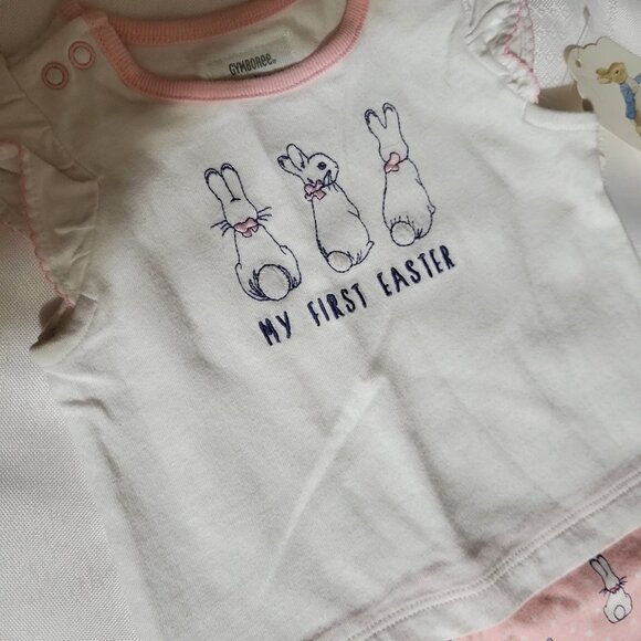 Gymboree My First Easter 0-3 month NWT Romper. Mixed Z31 - Picture 3 of 3